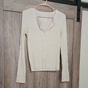 Pre-loved Aerie Cream Long Sleeve Tee